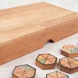Coffret en bois fermé de l’Hexadomino – Jeux Faugère