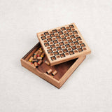 Pièces d'échecs sérigraphiées du jeu de voyage en bois Jeux Faugère