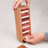 Tour Jenga couleur en coffret bois massif