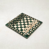 Jeu d'échecs en bois vert grand format Jeux Faugère – coffret pliable avec rangement individuel, idée cadeau