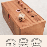 Le Trou du Cochon, jeu de dés en bois Jeux Faugère – idée cadeau, jeu familial 2 à 6 joueurs dès 4 ans
