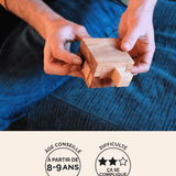 4 Notches, casse-tête en bois adulte à démonter et remonter Jeux Faugère – idée cadeau, jeu solo dès 8 ans
