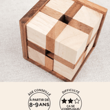 24 Triangles, casse-tête en bois adulte à démonter et remonter Jeux Faugère – idée cadeau, jeu solo dès 8 ans
