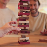 Vidéo Jeux Faugère : partie de Jenga Couleur en situation – jeu d'adresse familial en bois